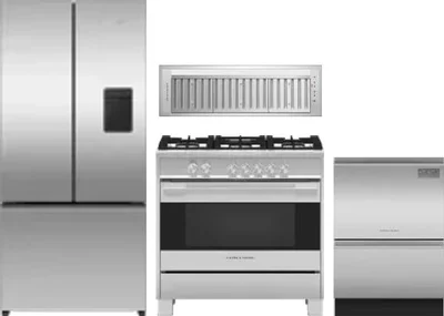 4 Piece Package Includes Refrigerator, Range, Hood And Dishwasher